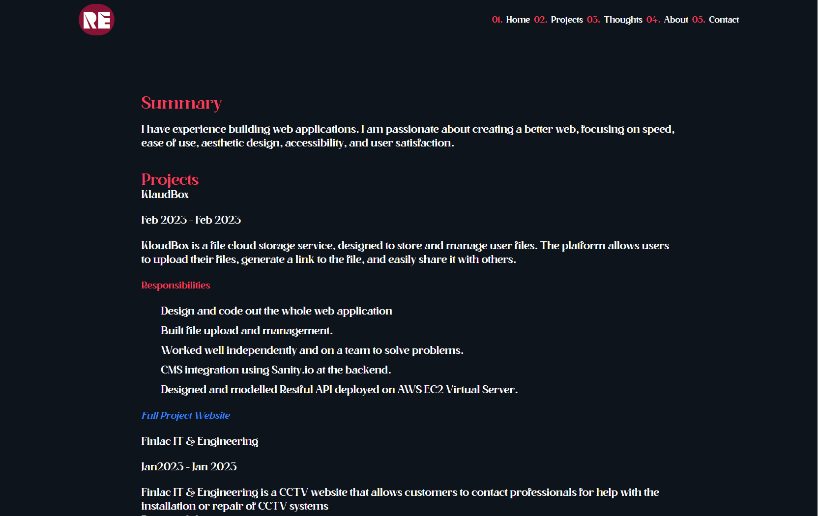RE Portfolio Web App